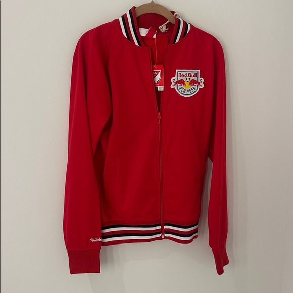 NWT Mitchell & Ness men's Red Bull soccer league Zip-Up Hoodie - Picture 2 of 10